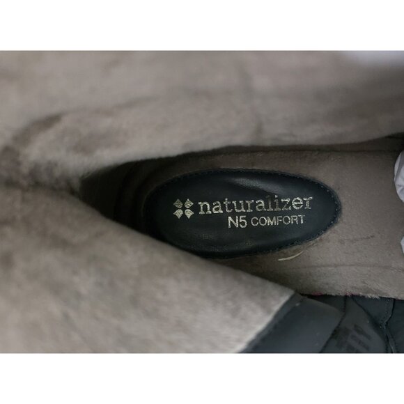 Naturalizer N5 Comfort Gray Suede Leather Buckle Ankle Boots Womens Size 8.5 W - Picture 6 of 9